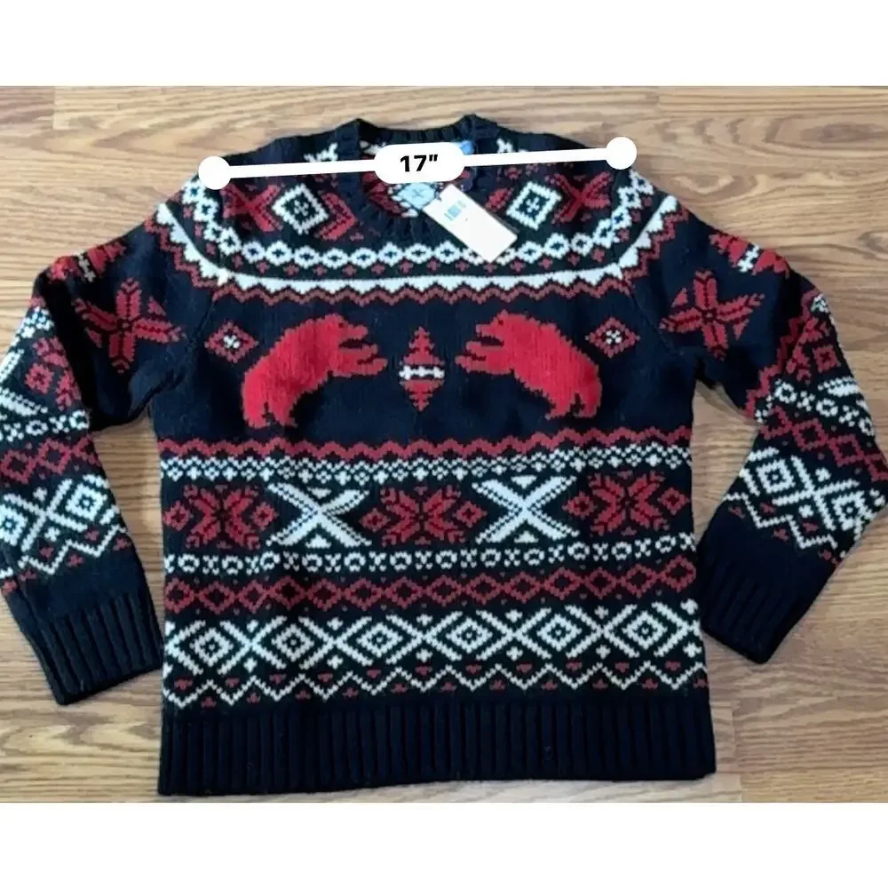 Polo Ralph Lauren  Men's Polar Bear Fair Isle Wool Sweater size M